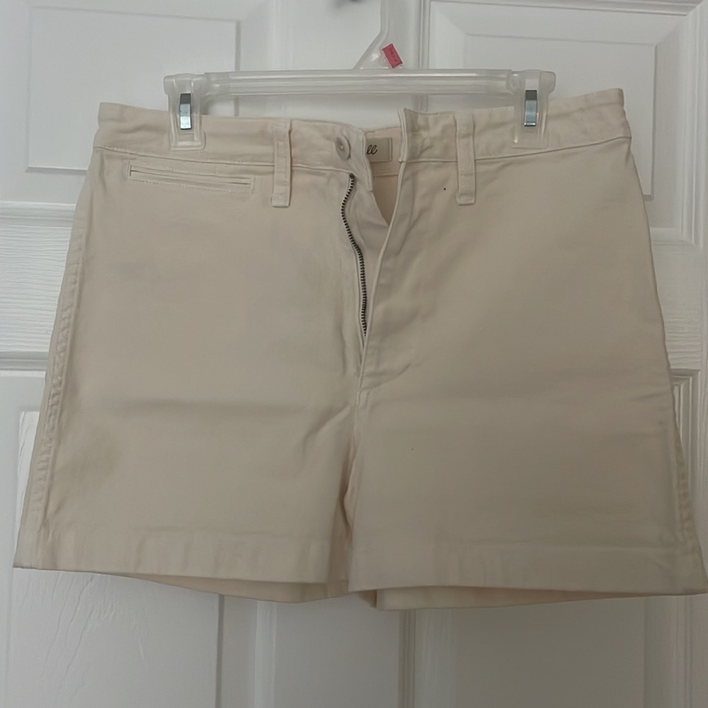 NWT - Madewell Flat Front white canvas pants - size 28